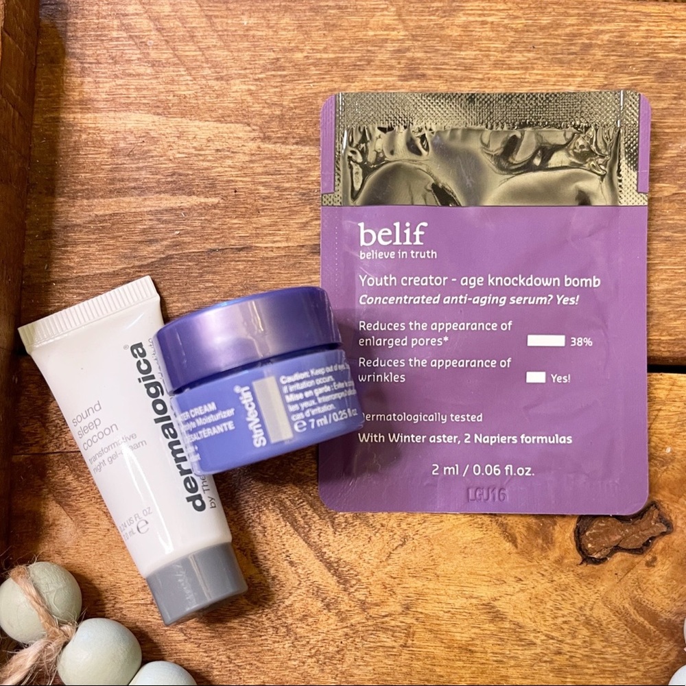 Skincare sample bundle-high end brands-6 samples